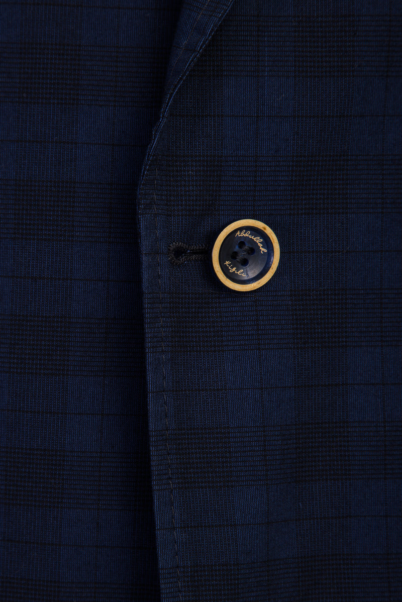 Koyu Mavi Ekose Ceket