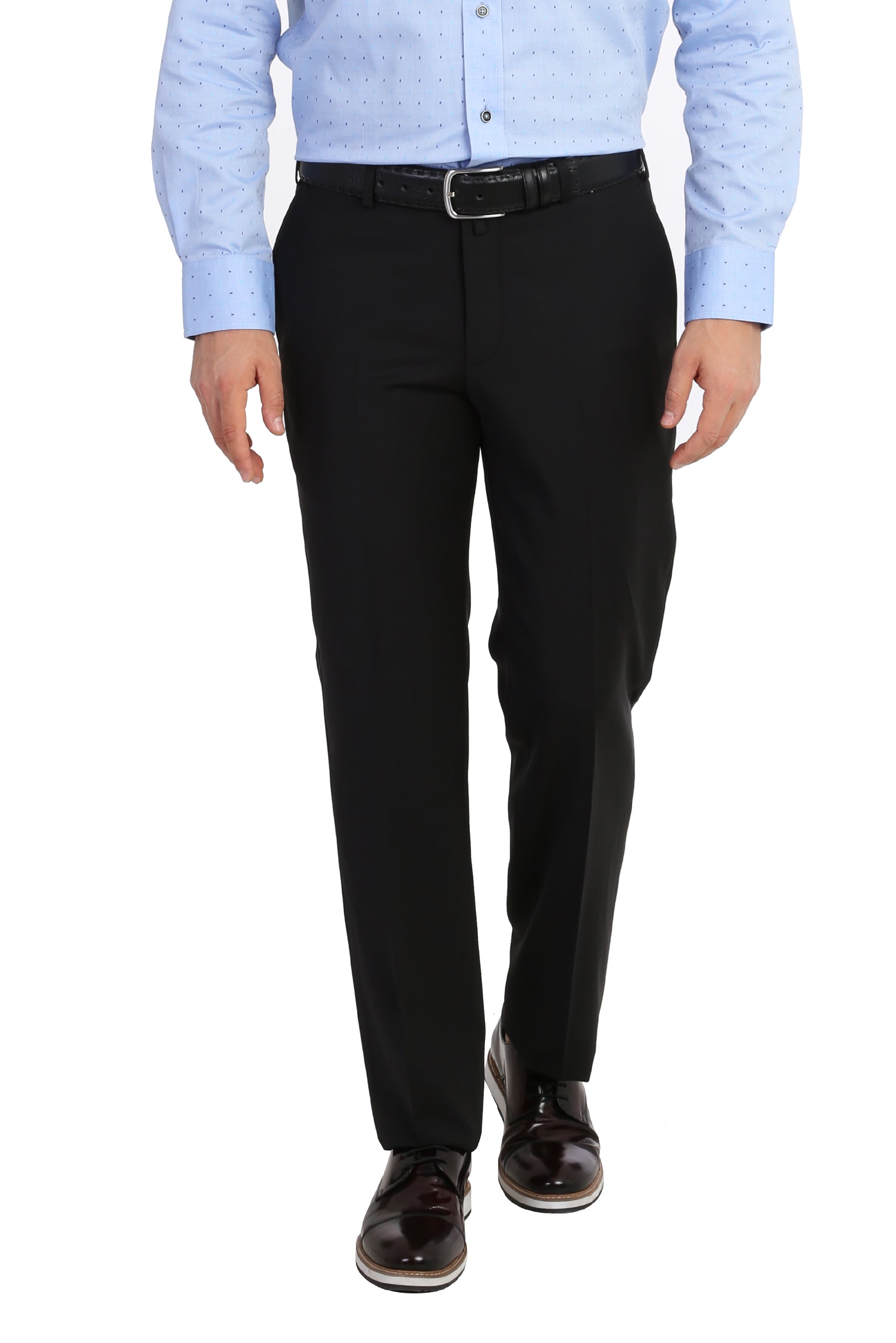 Siyah 4 Drop Relaxed Fit Rahat Kesim Klasik Kuma? Pantolon-Abdullah Ki??l?