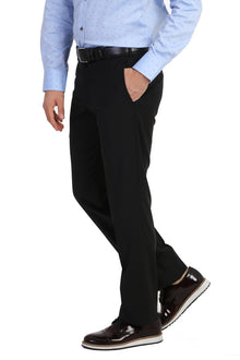 Siyah 4 Drop Relaxed Fit Rahat Kesim Klasik Kuma? Pantolon-Abdullah Ki??l?