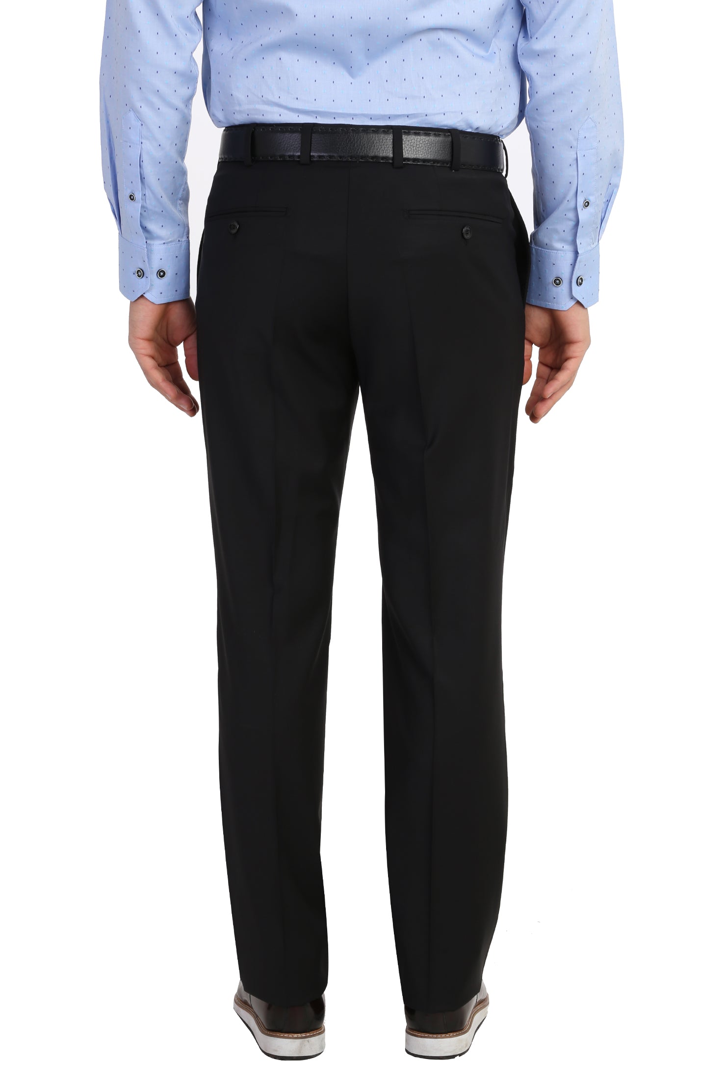 Siyah 4 Drop Relaxed Fit Rahat Kesim Klasik Kuma? Pantolon-Abdullah Ki??l?