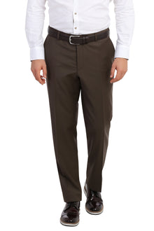 Kahve 4 Drop Relaxed Fit Rahat Kesim Yünlü Klasik Kuma? Pantolon-Abdullah Ki??l?