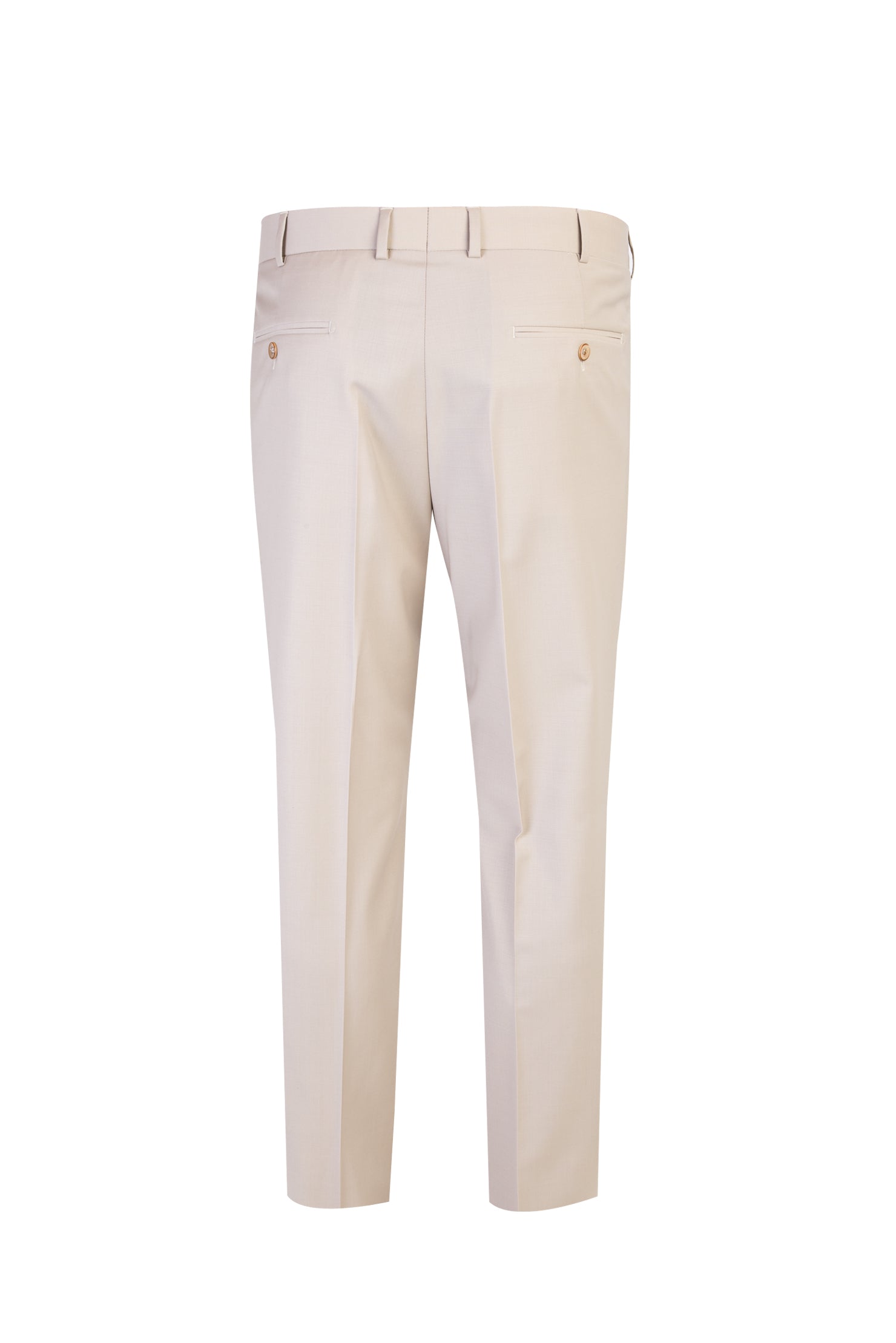 Bej Yünlü Klasik Kumaş Pantolon