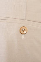 Bej Yünlü Klasik Kumaş Pantolon