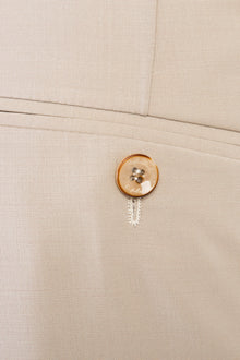 Bej Yünlü Klasik Kumaş Pantolon