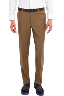 Açık Kahve - Camel Yünlü Klasik Kumaş Pantolon