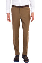Aç?k Kahve - Camel 4 Drop Relaxed Fit Rahat Kesim Yünlü Klasik Kuma? Pantolon-Abdullah Ki??l?