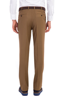 Aç?k Kahve - Camel 4 Drop Relaxed Fit Rahat Kesim Yünlü Klasik Kuma? Pantolon-Abdullah Ki??l?