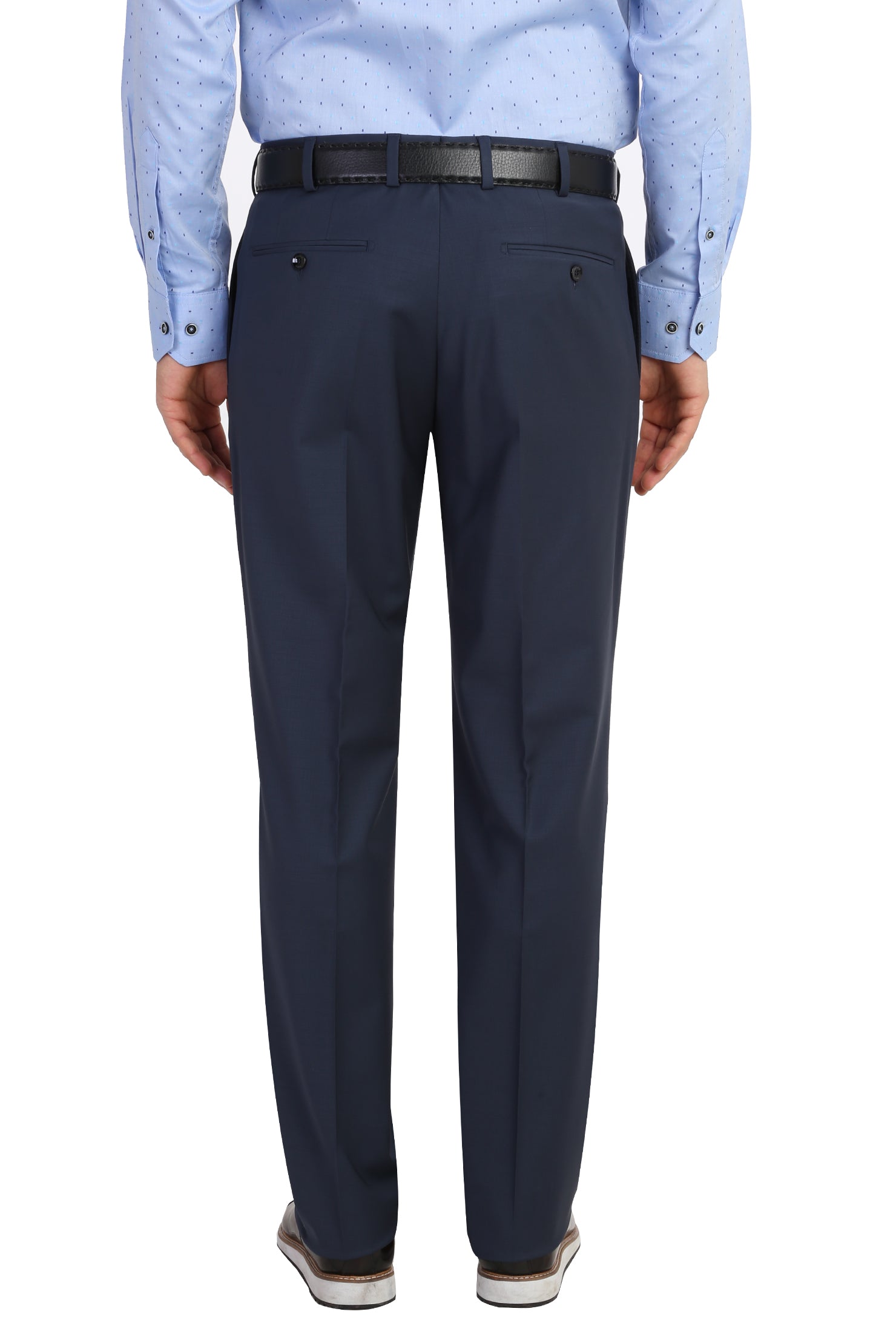 Petrol Yünlü Klasik Kumaş Pantolon