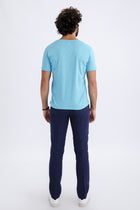 Koyu Mavi İtalyan Keten Kumaş Pantolon