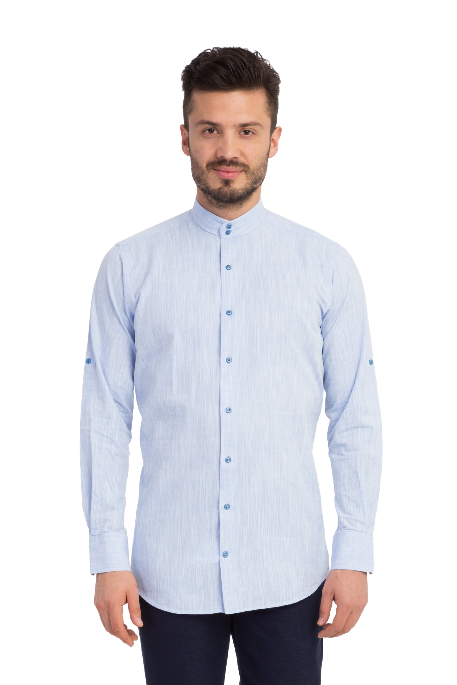 Açık Mavi Kz.Sant.Hakim Uk.Gömlek