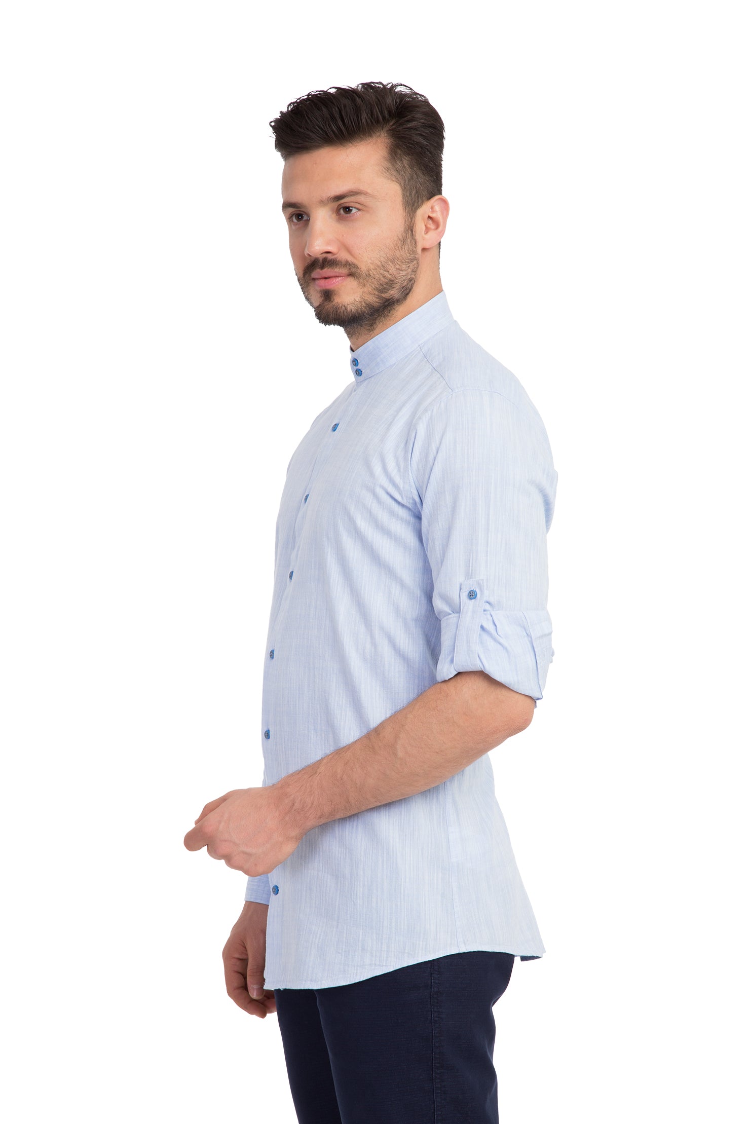 Açık Mavi Kz.Sant.Hakim Uk.Gömlek