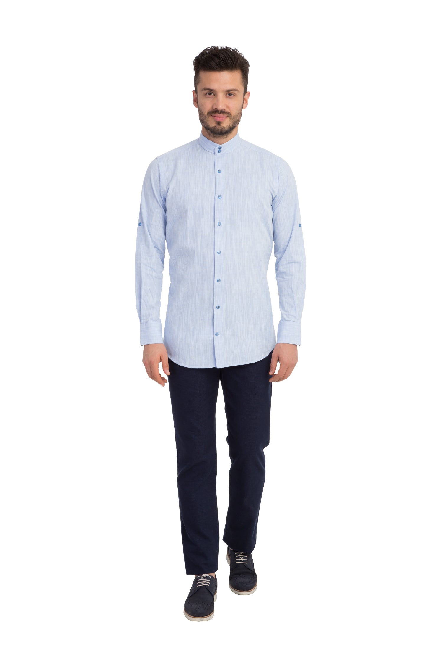 Açık Mavi Kz.Sant.Hakim Uk.Gömlek