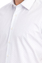 Açık Mavi Kısa Kol Slim Fit Dar Kesim Desenli Pamuk Gömlek