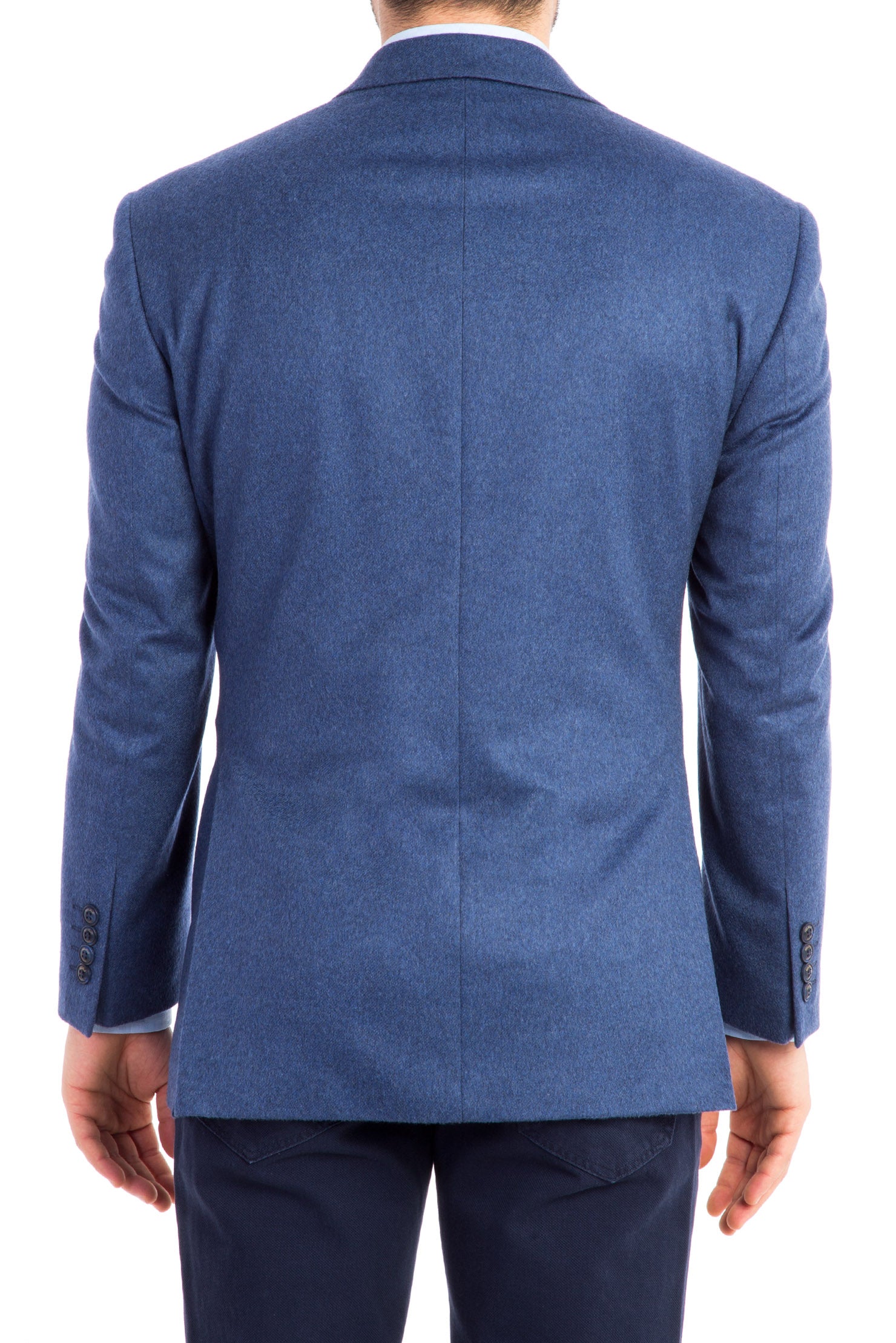 Açık Mavi Klasik Kaşmir Ceket