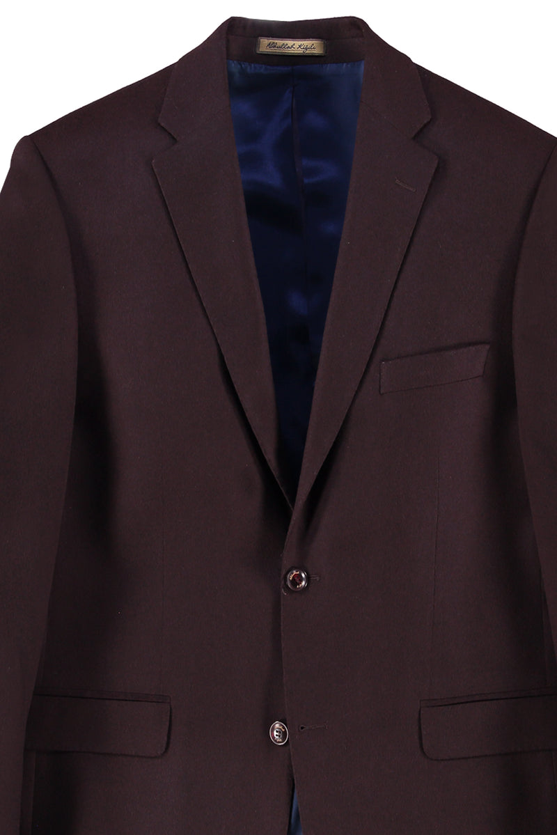 Bordo Relaxed Fit Rahat Kesim Kaşmir Ceket