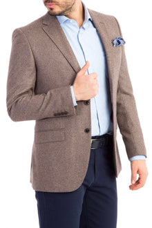 Açık Kahve - Camel Kaşmir Klasik Ceket