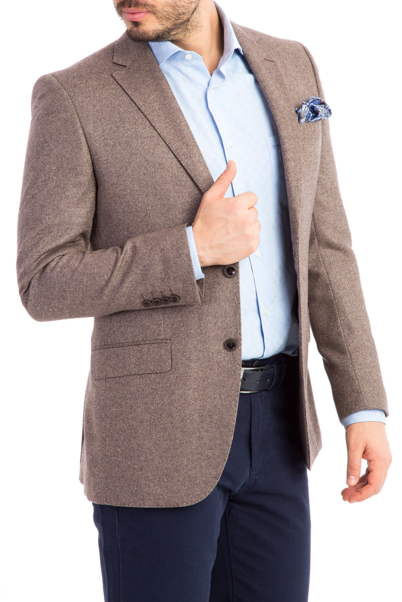 Açık Kahve - Camel Kaşmir Klasik Ceket