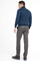 Turkuaz Super Slim Fit Ekstra Dar Kesim Yün Flanel Kumaş Pantolon