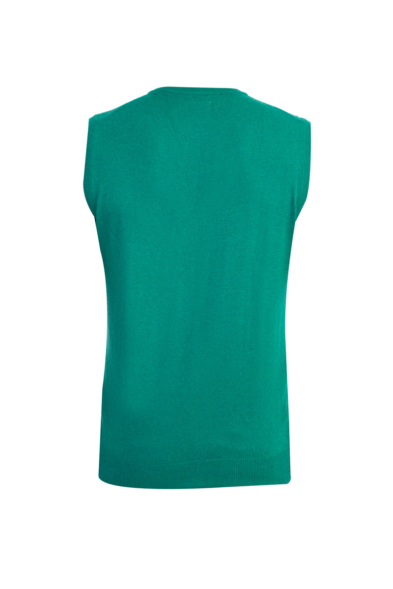 Açık Yeşil V Yaka Yünlü Süveter