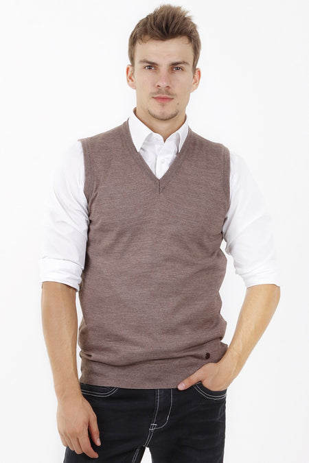 Vizon A.K.Düz V Yaka Süveter
