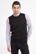 Siyah Bisiklet Yaka Yünlü Süveter