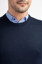 Lacivert Bisiklet Yaka Yünlü Süveter