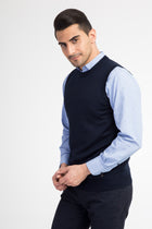 Lacivert Bisiklet Yaka Yünlü Süveter