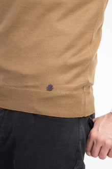 Açık Kahve - Camel Bisiklet Yaka Yünlü Süveter