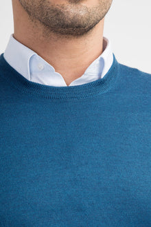 Petrol Bisiklet Yaka Yünlü Süveter