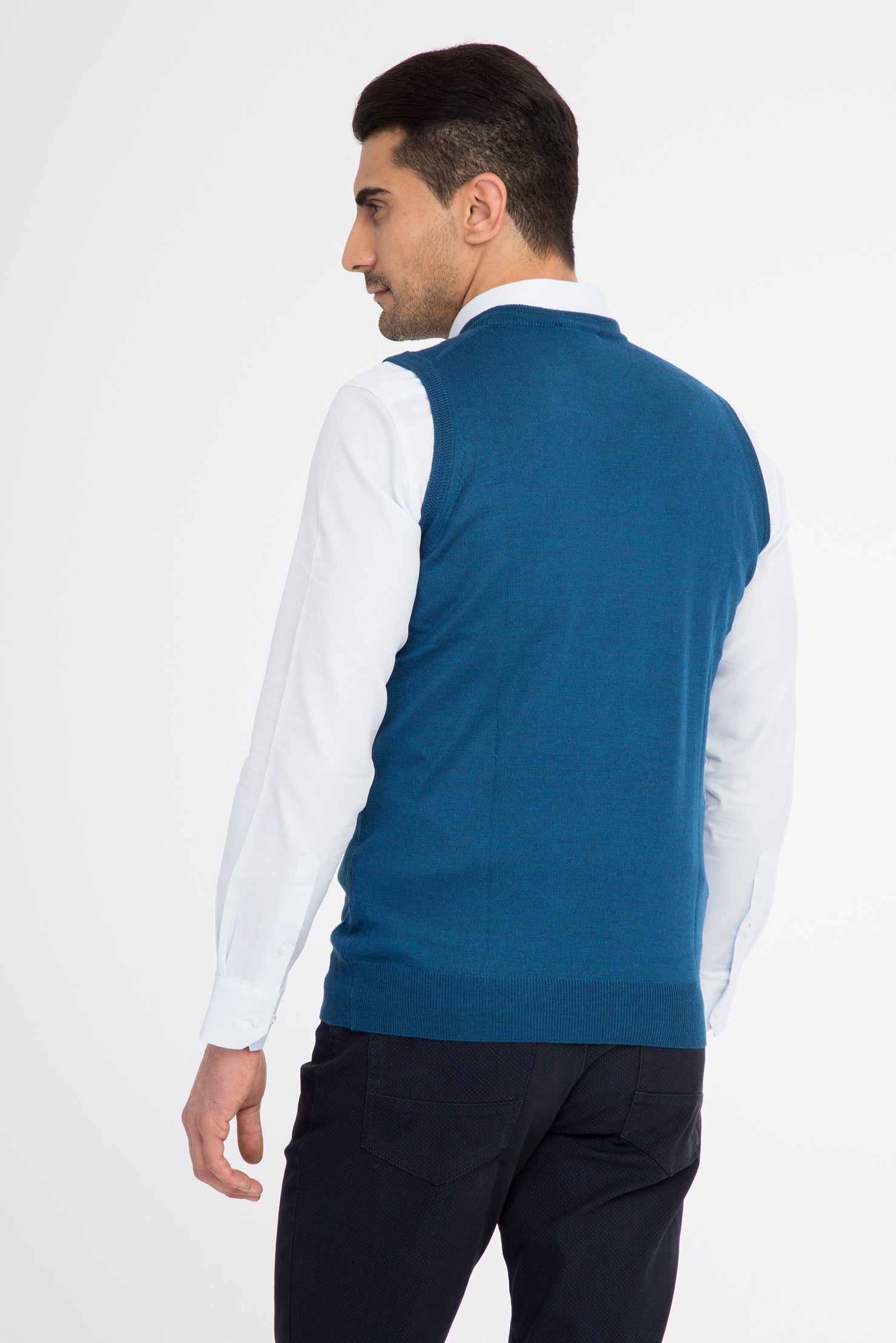 Petrol Bisiklet Yaka Yünlü Süveter