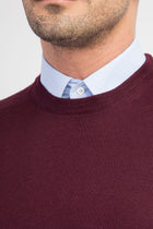 Bordo Bisiklet Yaka Yünlü Süveter