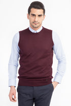 Bordo Bisiklet Yaka Yünlü Süveter