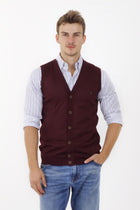 Bordo Düz Yelek