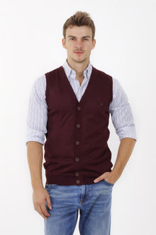 Bordo Düz Yelek