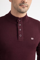 Bordo Bato Yaka Slım Triko