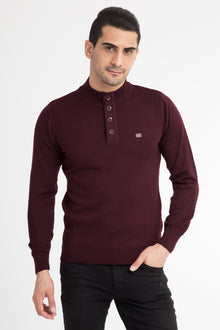 Bordo Bato Yaka Slım Triko