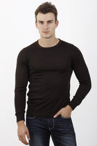 Kahve Bis Yaka Tasarım Triko