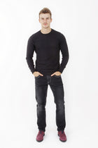 Lacivert Bıs Yaka Slım Triko