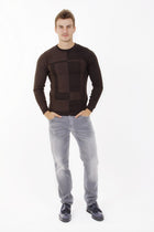 Kahve Bıs Yaka Slım Triko