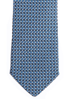Mavi İtalyan Desenli Kravat