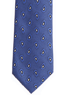 Koyu Mavi İtalyan Desenli Kravat