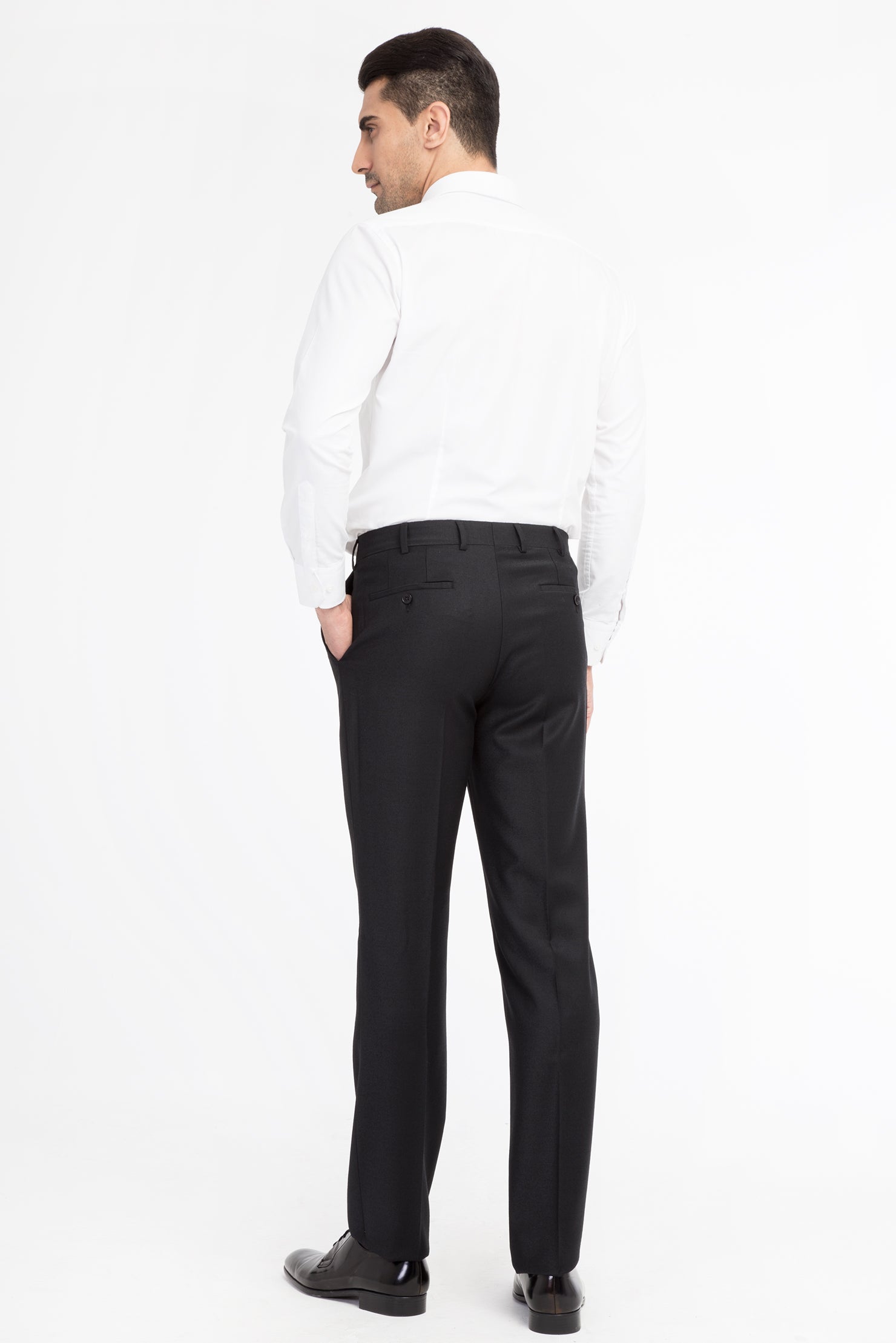 Siyah 6 Drop Regular Fit Standart Kesim Flanel Kuma? Pantolon-Abdullah Ki??l?