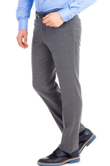 Aç?k Gri 6 Drop Regular Fit Standart Kesim Flanel Kuma? Pantolon-Abdullah Ki??l?