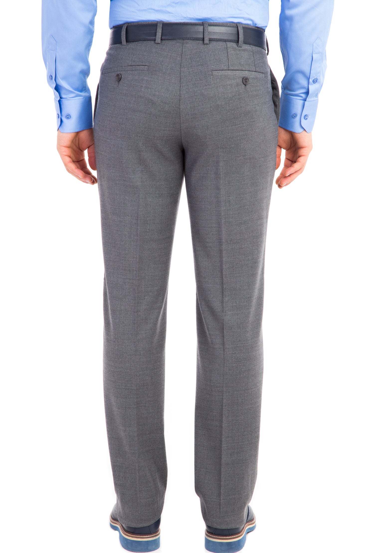 Aç?k Gri 6 Drop Regular Fit Standart Kesim Klasik Kuma? Pantolon-Abdullah Ki??l?