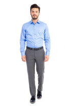 Aç?k Gri 6 Drop Regular Fit Standart Kesim Flanel Kuma? Pantolon-Abdullah Ki??l?