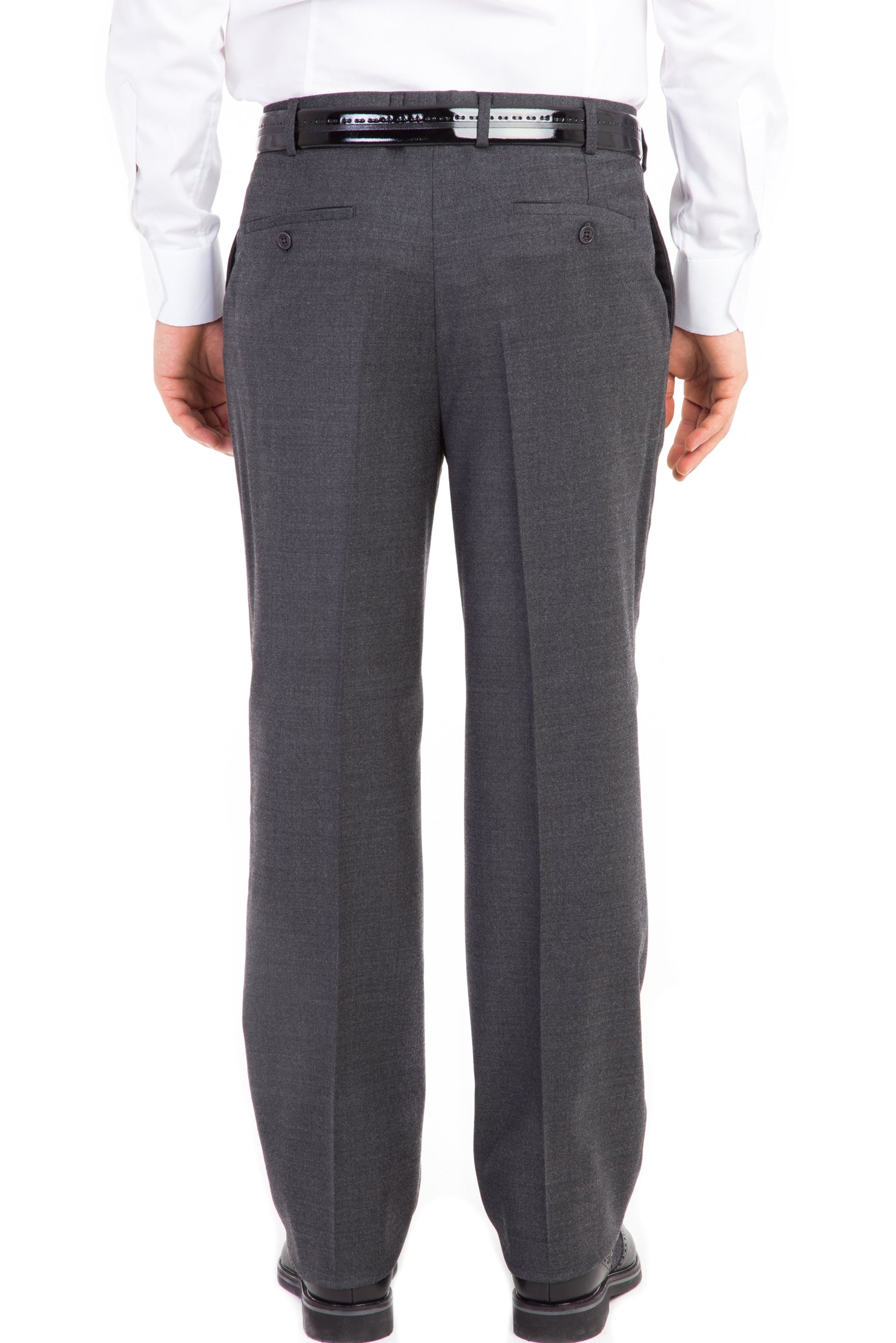 Orta Füme Yünlü Klasik Flanel Kumaş Pantolon