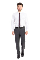 Orta Füme Yünlü Klasik Flanel Kumaş Pantolon