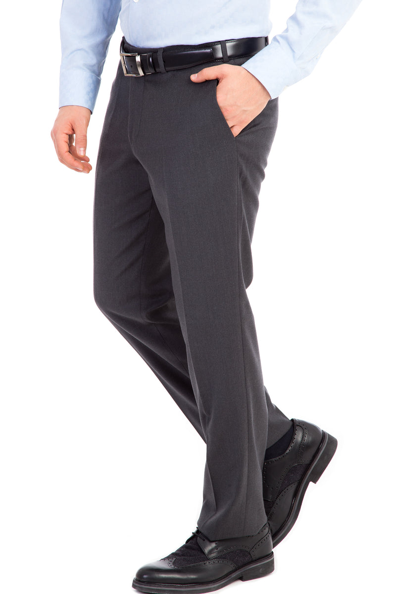 Füme Gri Yünlü Klasik Flanel Kumaş Pantolon