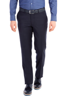 Lacivert 6 Drop Regular Fit Standart Kesim Flanel Kuma? Pantolon-Abdullah Ki??l?