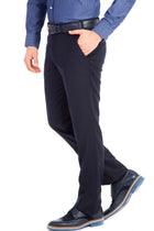 Lacivert 6 Drop Regular Fit Standart Kesim Flanel Kuma? Pantolon-Abdullah Ki??l?